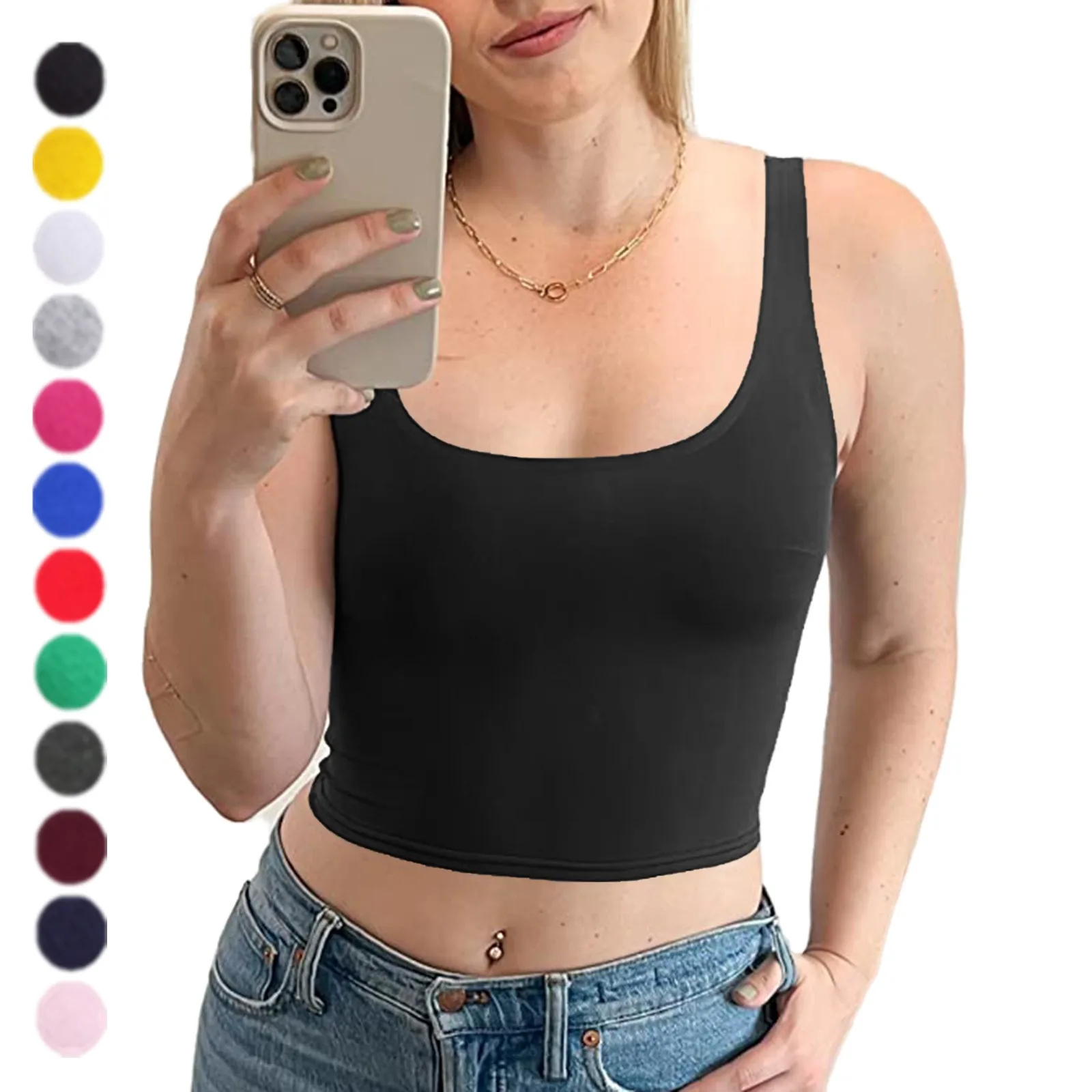 Vrouwen Shirts Blouses En Tops Voor Tieners Meisjes Casual Basic Vrouwelijke Crop Top Spitze Sportief Gladde Stof Bodycon Zomer effen _