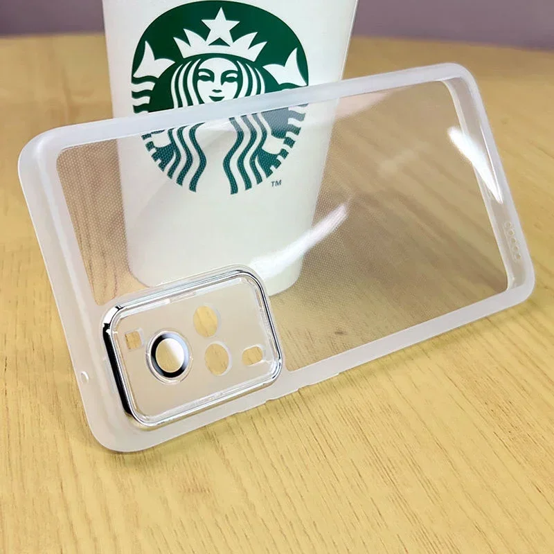 

Luxury Phone Case for VIVO X60 Pro X60Pro Flat X60T 5G Soft Silicone Camera Protection Acrylic Lens Film Scratch-resistant Cover