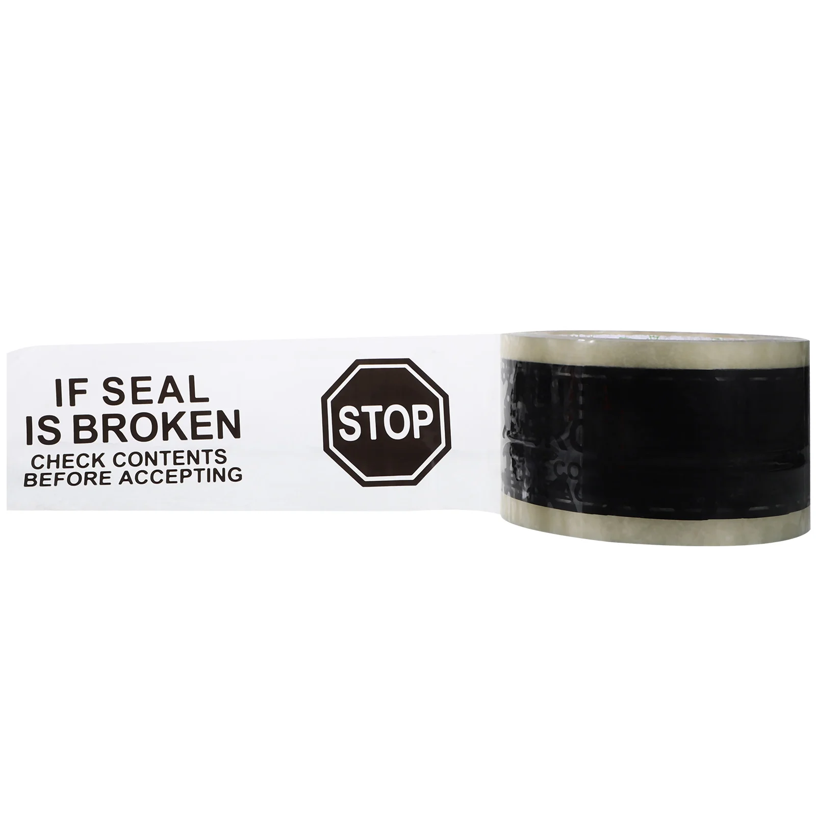

1 Roll IF Seal is Broken Check Contents Before Accepting Stop Sign Sealing Tape Packing Tape