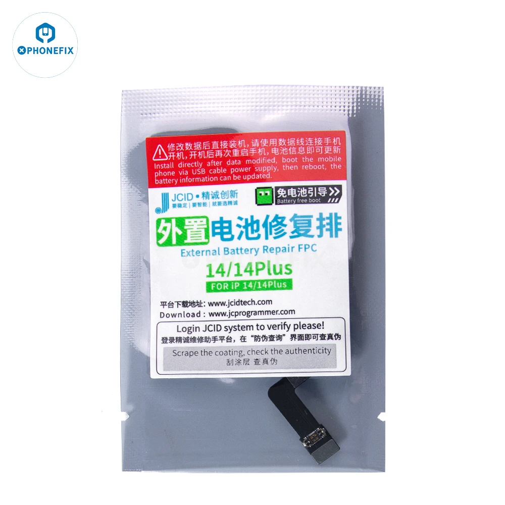 JCID JC Original Battery Repair Flex For iPhone 11 12 13 14 15 Pro Remove Warning Battery External Tag Flex Replacement Repair