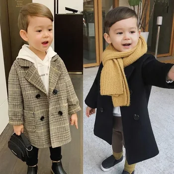 Boys Double-Breasted Wool Coat 1