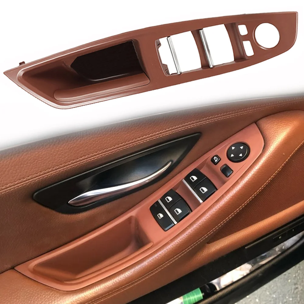Red Brown LHD Car Interior Door Handle Fit For BMW 5 Series F10 F11 F18 ...