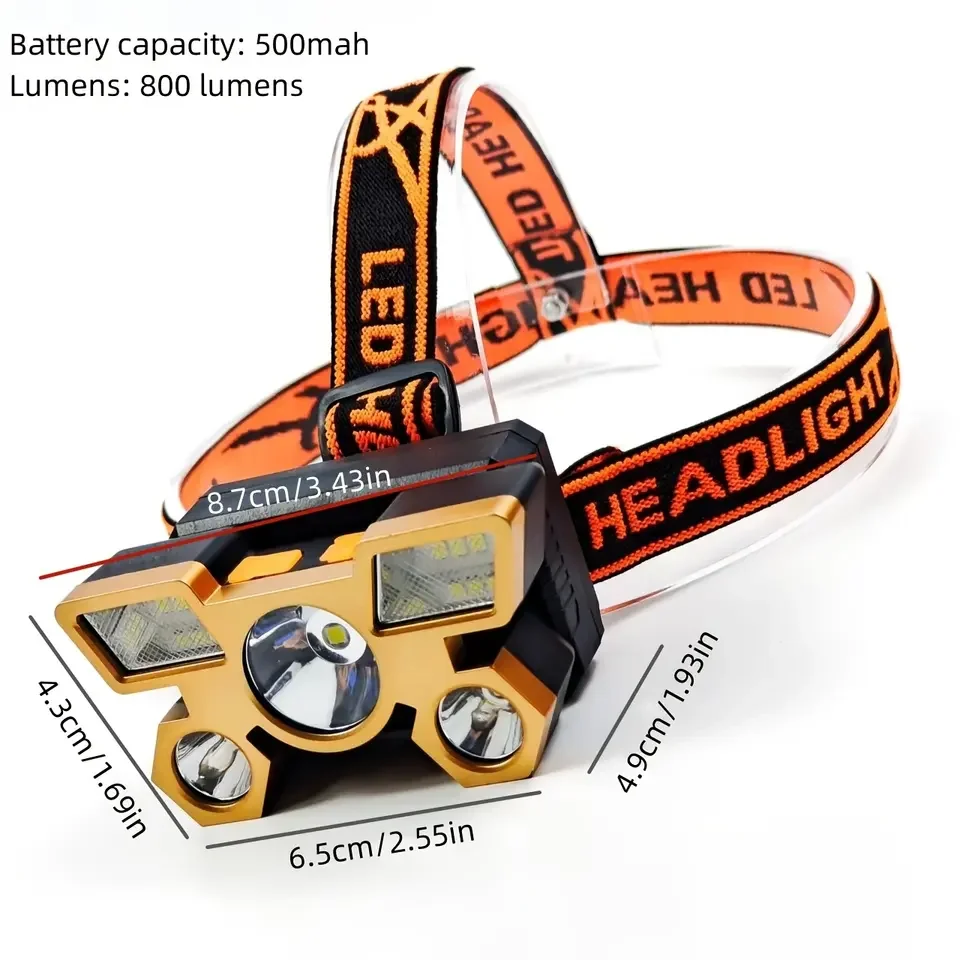 

LED Headlamp Strong Charging Highlighting Head Wear Flashlight Super Bright Night Fishing Mine Light Putdoor Far Song Man