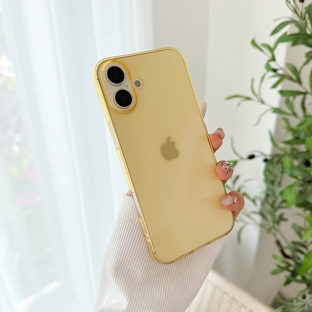 Vibrant Candy Color Transparent Silicone Soft Case - Ultra Thin Clear Shell