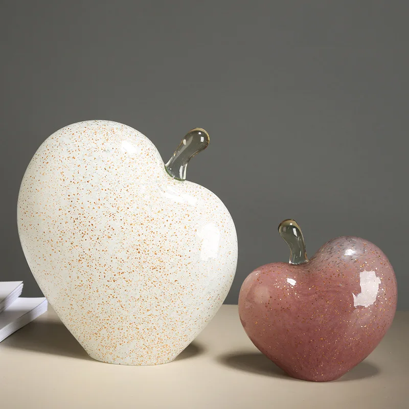 

Creative Apple Shape Figurines & Miniatrues Home Decor Aesthetic Living Room Table Decoration Desk Accessories Housewarming Gift