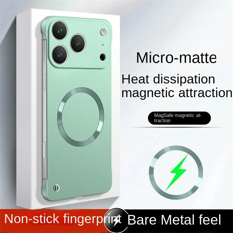 Ultra Thin Matte Frameless Phone Case with Magnetic Wireless Charging Compatibility