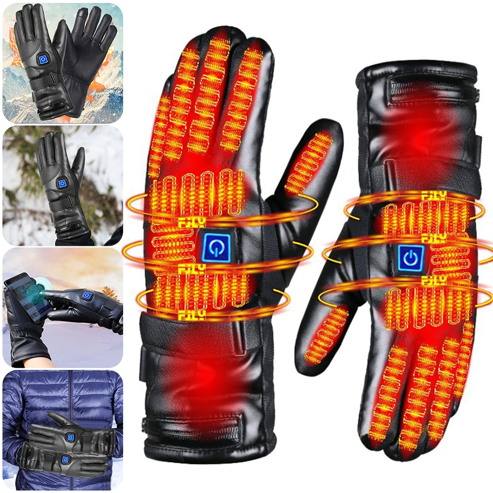 Waterproof Heated Gloves for Skiing Cycling