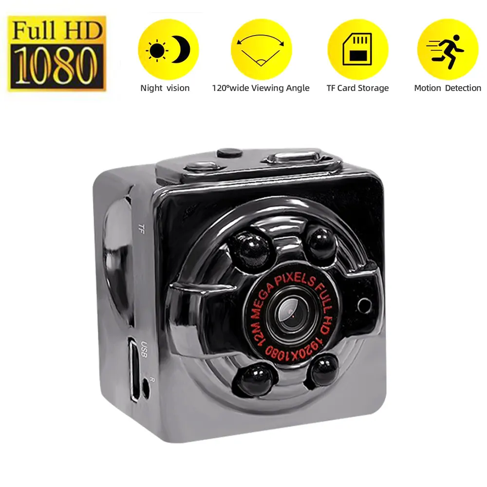 SQ 8 미니 카메라, HD 1080P 스마트 캠 센서, 나이트 비전 캠코더, 모션 DVR 마이크로 카메라, 야외 스포츠 DV 비디오 소형 카메라