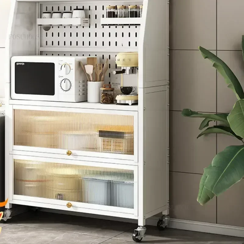 Minimalist Kitchen Cabinets Multi-layer Kitchen Racks Creative Multi-functional Floor-standing Storage Cabinet Furniture