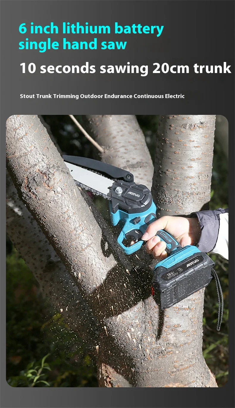 Electric Chain Saw Pruning Cutter Long Pole Chainsaw Garden Pruner Shears By DIY
