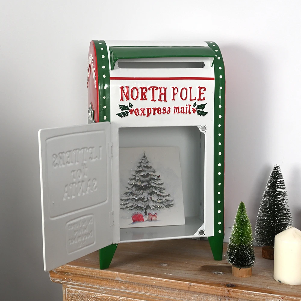 Christmas Mailbox Vintage Post Box Leaving Message Post Box Garden  Decoration Standing Mailbox Farmhouse Design