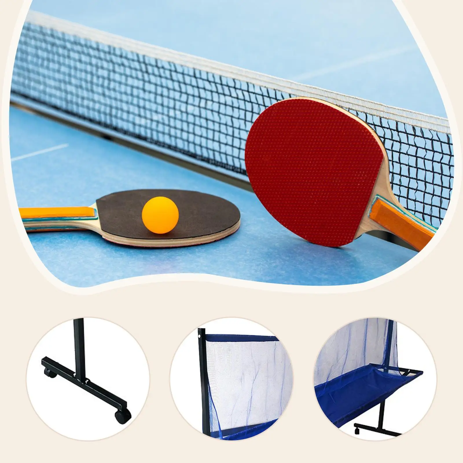 Table Tennis Collection Net Collector Movable for Multi Ball Outdoor Indoor
