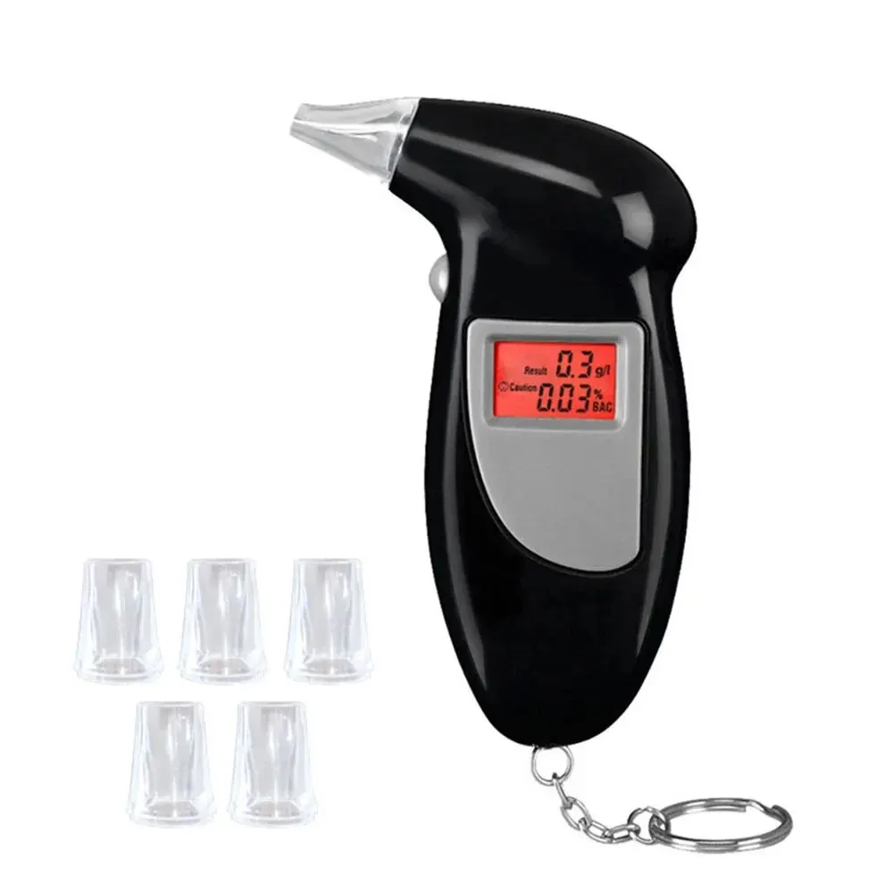 Breath Alcohol Tester Birds Beak Vehicle Breathalyzer Blowing Digital Display Detector Vehicle Portable Drink-driving Breathalyzer