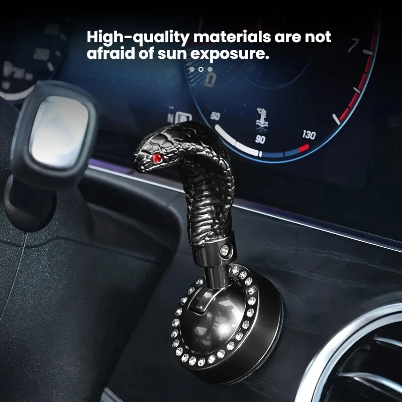 Enhanced Car Ignition Push Start Button Metal Cover - Snakehead Design