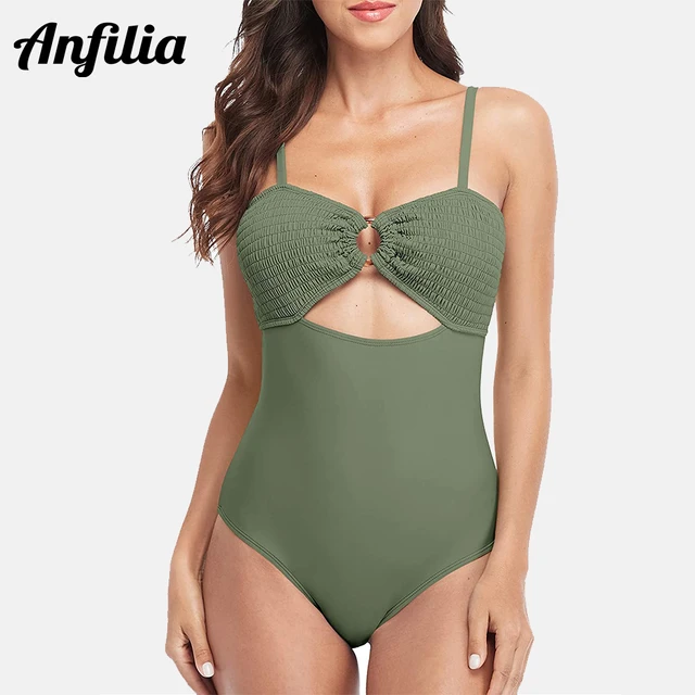 Anfilia Women Mokini One-piece Swimsuits 2022 New Fashion Sexy Soft  Swimwear - AliExpress