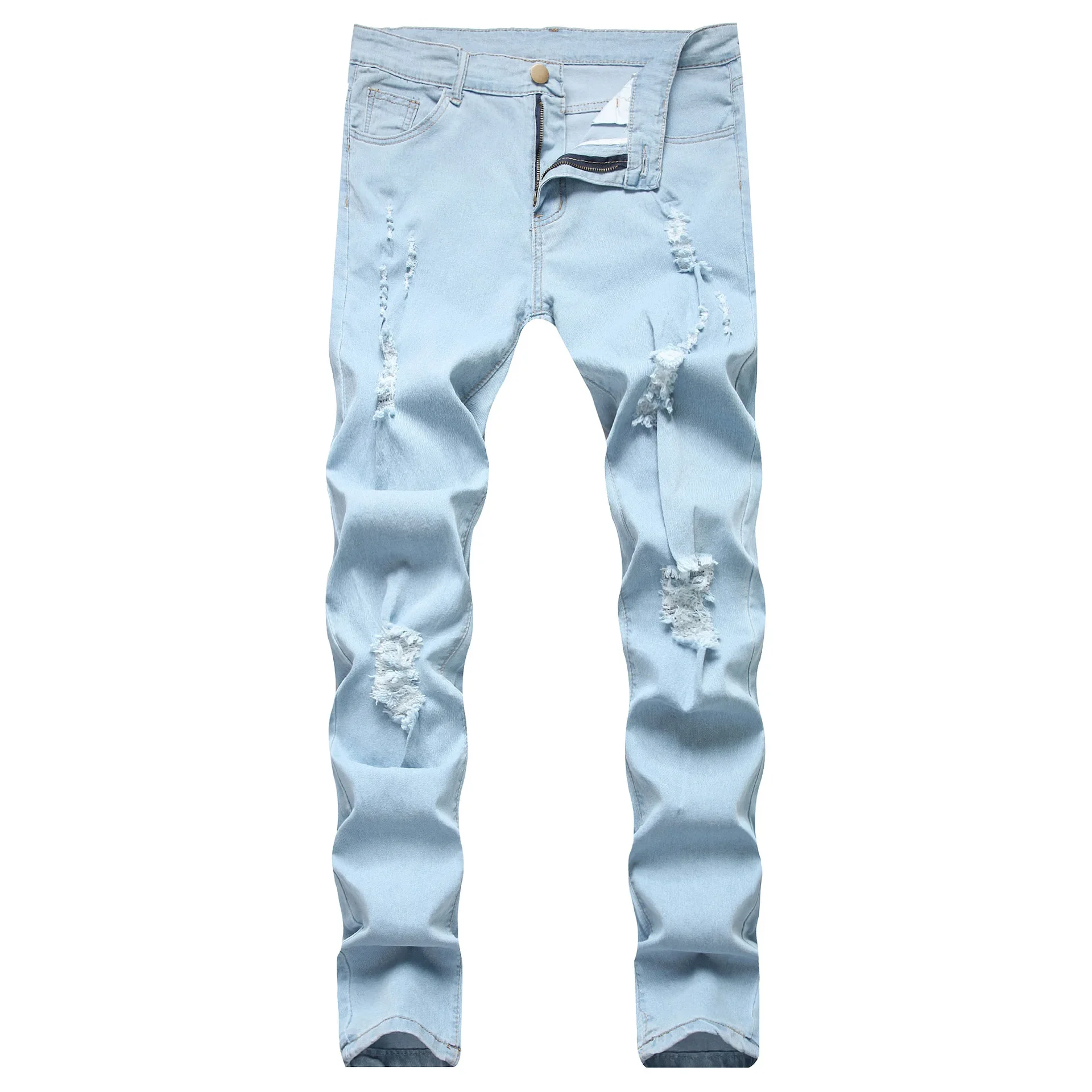 Customizable Elastic slim fit pants Men's Jeans 2