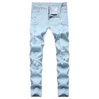 Customizable Elastic slim fit pants Men's Jeans 2