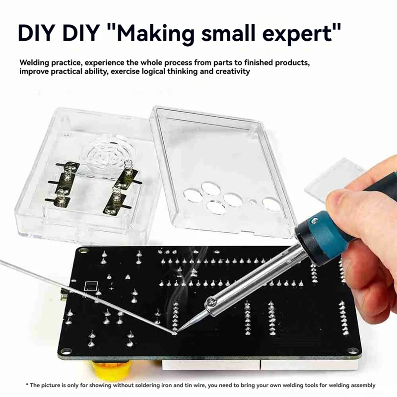 X49A-DIY 게임 키트 게임 콘솔 생산 키트 DIY 용접 훈련 전자 클리어 쉘