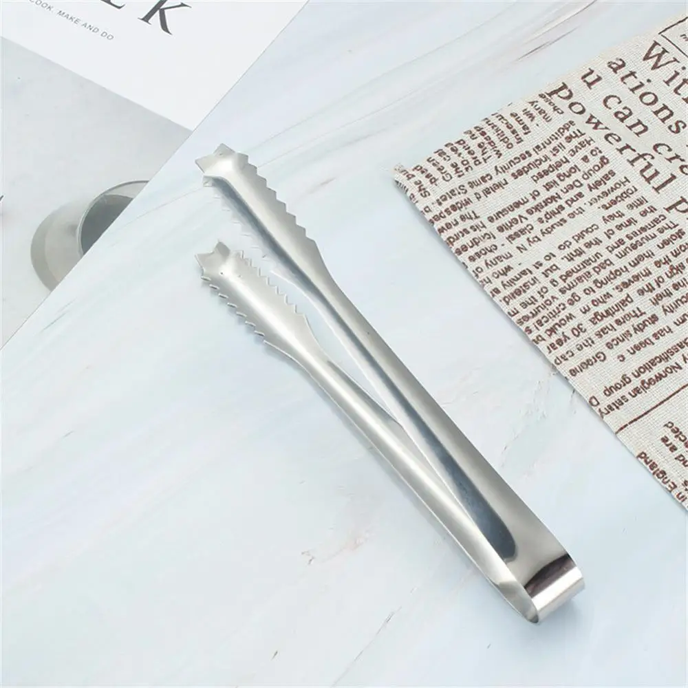15cm Stainless Steel Kitchen Tool Mini Barbecue Tongs For Camping Party Bar Ice Clamp BBQ Clip Bread Food Ice Tong Kitchen Tool
