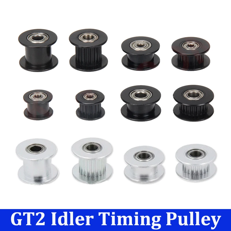 

4pcs GT2 Idler Timing Pulley 16 20 Teeth Wheel Bore 3mm 5mm 2GT Timing Belt Pulley Gear Belt Width 6mm 10mm 3D Printer Parts