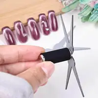 3D Double Headed Nails French Shape Strong Cat Eye Magnet Nail Art Gel Polish Magnetic Effect Manicure Accessories Tools Set 4