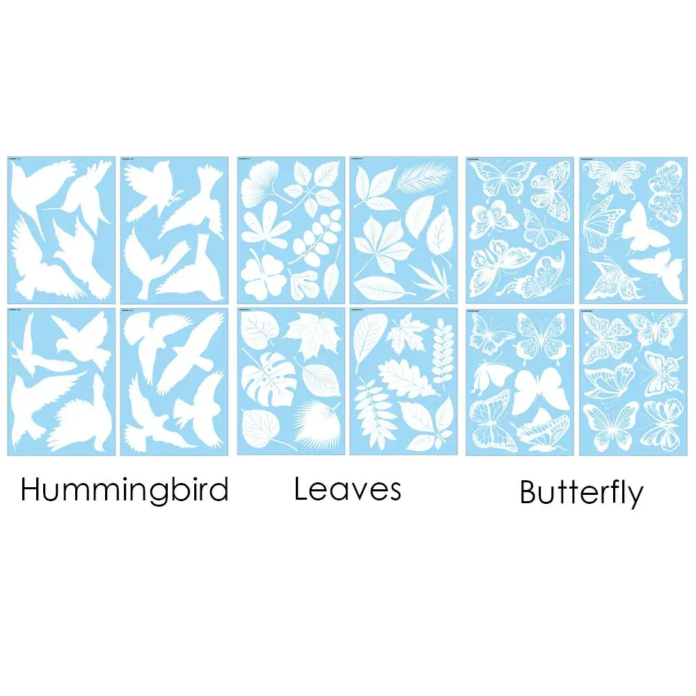 Anti-Collision Decal Alert Bird Butterfly Leaves Pattern Window Stickers Static Stickers Glass Decals Window Clings window stickers