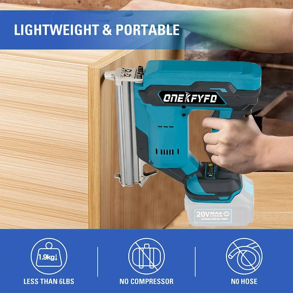 Brushless Electric Nail Gun 422J U Nailer Cordless Stapler Nailer