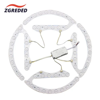 LED 천장 조명 교체 LED 모듈, 220V 패널 LED 조명, 36W 48W 72W 96W 실내 천장 램프용, 조도 조절 불가, 로트당 4 개