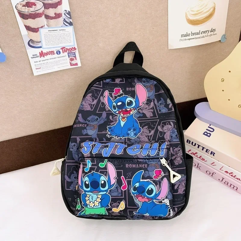Stitch Print Backpack, Nylon Daypack, Kids And Girls College Style Schoolbag, Ideal Gift for School, Travel, Daily Commuting 6