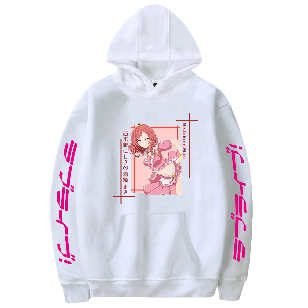 

Отлично! Толстовка Nishikino для мужчин и женщин, милая уличная одежда для отдыха, с принтом в виде школьного idol, милая повседневная одежда, осень-зима