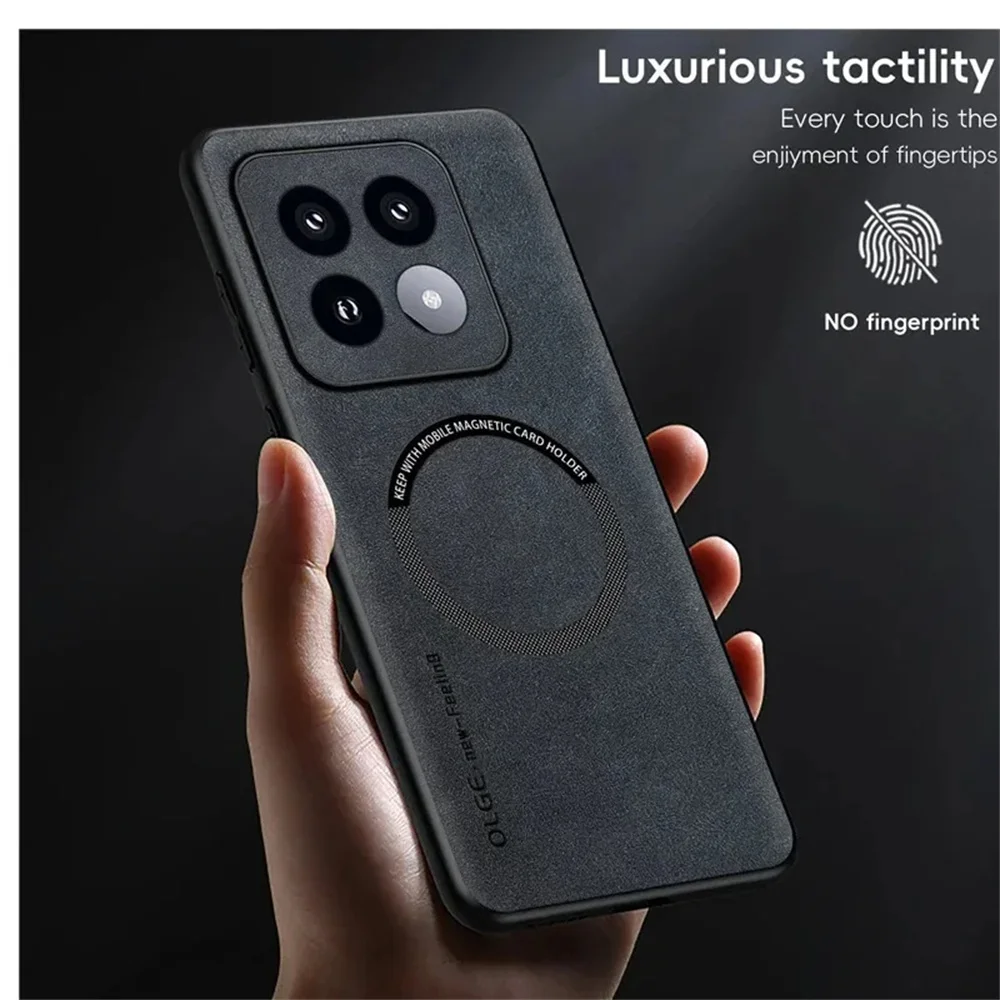 Magnetic Wireless Charging Leather Phone Case - Magsafe Compatible Back Cover
