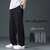 Joggers Men Jogger Pants Men Ice Silk Pants Big Size Men's Trousers Mens Clothing Gym Sport Mens Designer Clothes Man Cargo Y2k 1