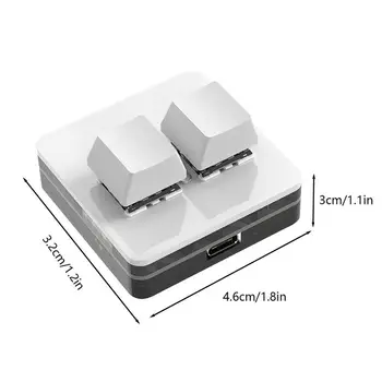 Copy And Paste 2-Key Keyboard Keypad Hotswap One Handed Mechanical Game Mini Keyboard Mini 6