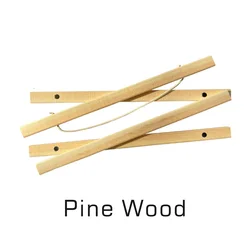 Magnetic Wooden Picture Hanger Frame for Wall Art & Home Decor (Pine Wood)