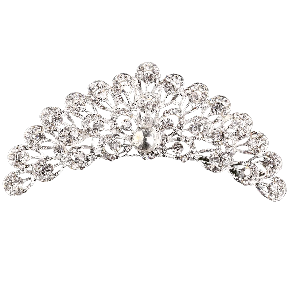 1pc Diadèmes De Princesse Pour Les Filles Enfants, Diadème Argenté De  Couronne De Cristal, Robe De