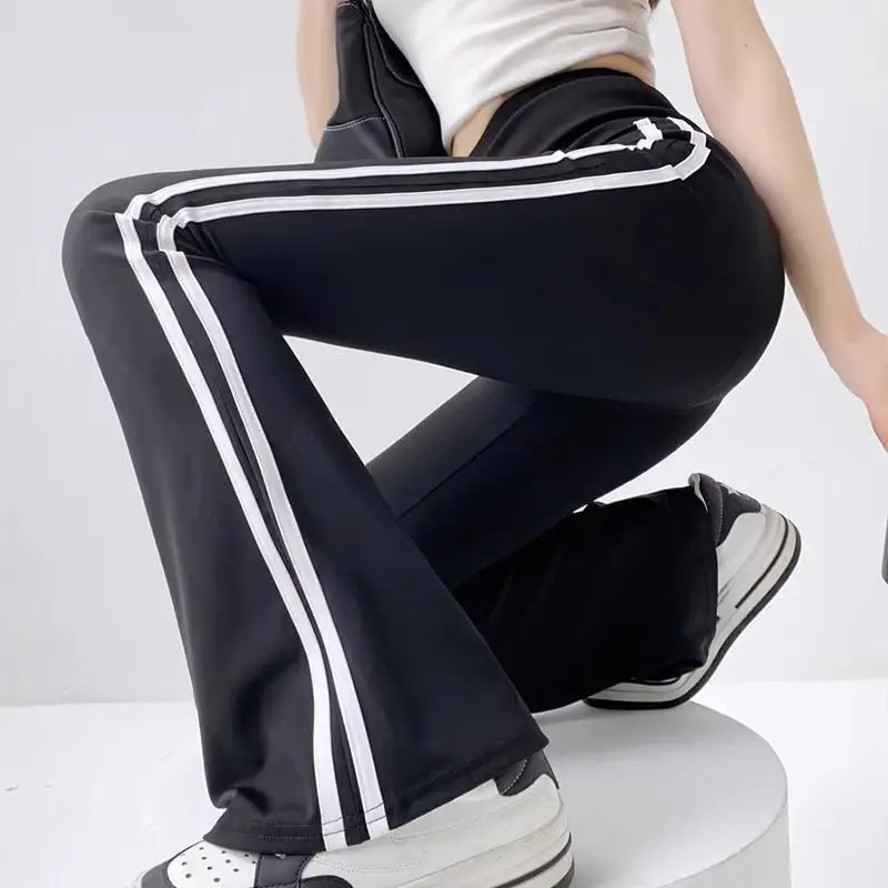 Брюки-клеш Женские эластичные с завышенной талией