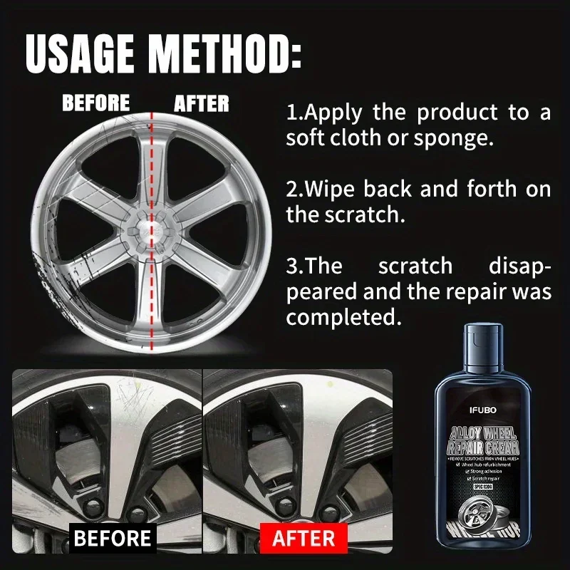 Professional wheel hub Scratch Repair paste-Easily sand aluminum and steel rings For Wheel Repair Kit Wheel Rim Repair Paste