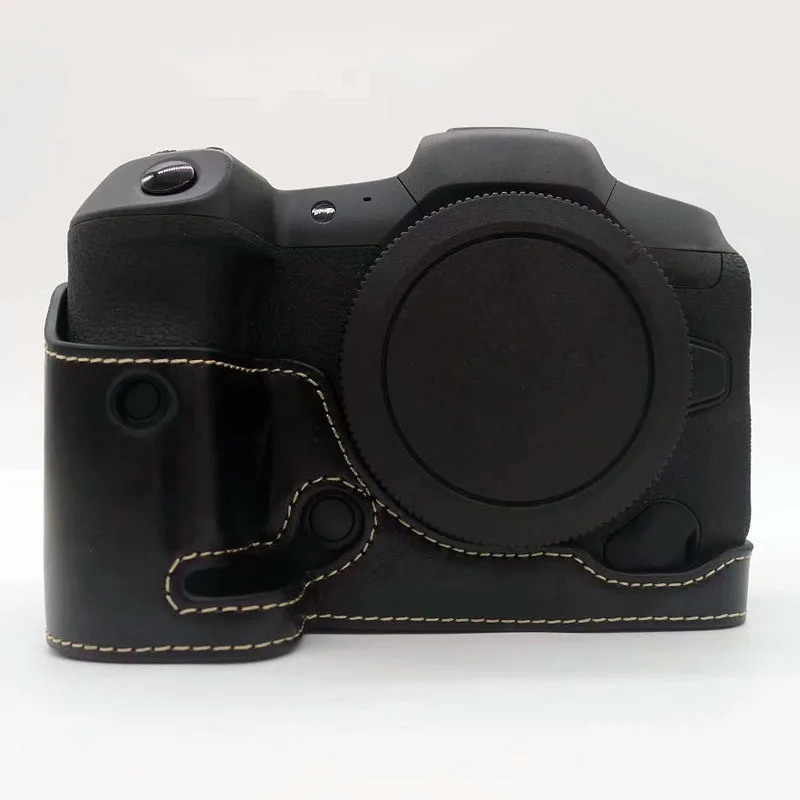 Couro Câmera Meia Capa para Canon Grip Canon Eos r rp r5 r6 - Image 5