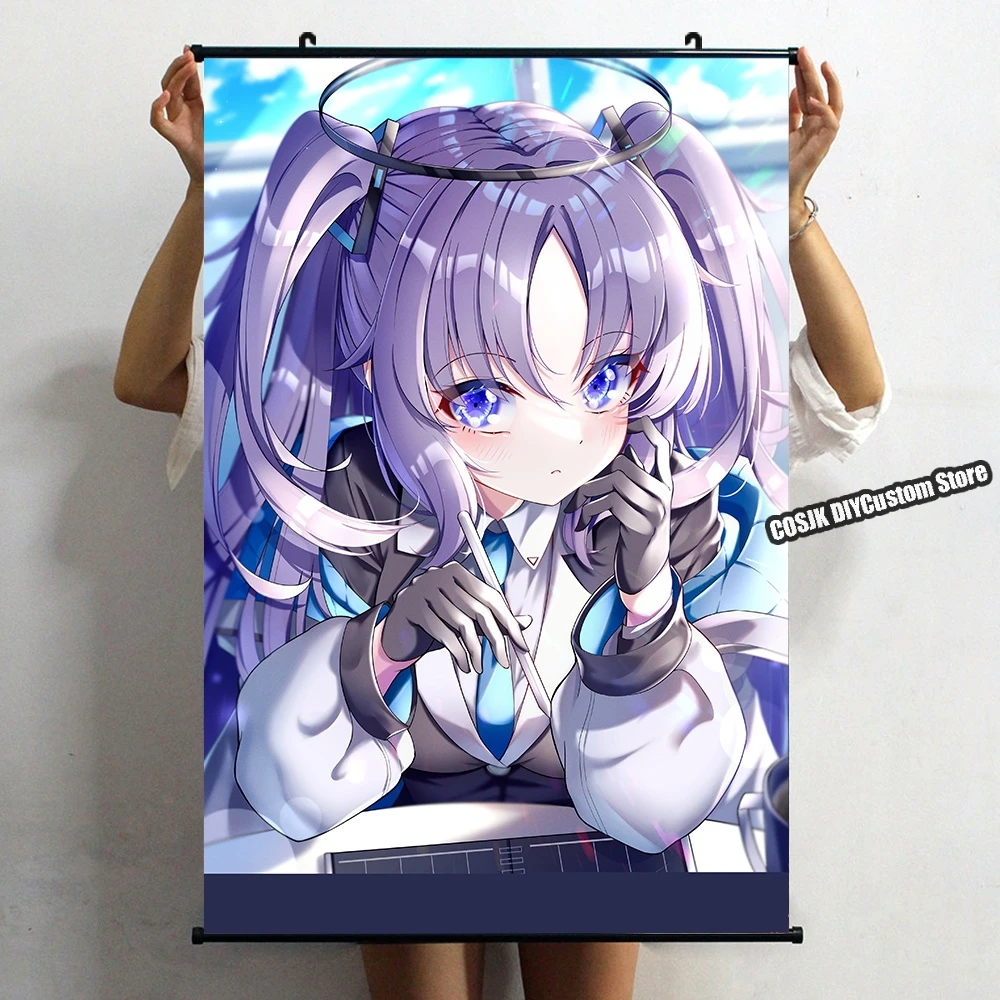 Game Anime Kasumizawa Miyu Blue Archive Cosplay Wall Scroll Roll