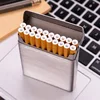 Men's  Cigarette Case Metal Silver Stainless Steel Cigarette Box Holder Smoking Tobacco for φ8.0 φ6.5, 90mm length cigarette 6
