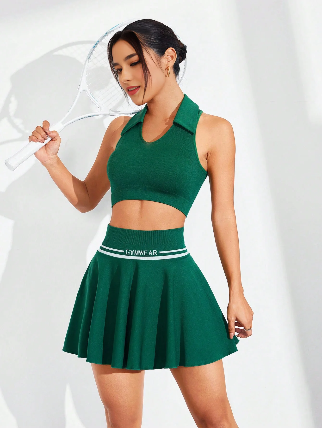 High Waisted Pleated Skirt Women Summer Sports Skirt Pants
