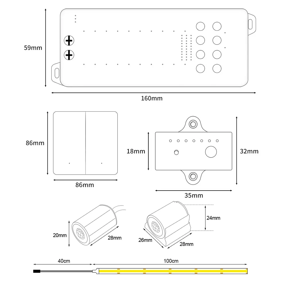 LED Strip Controller LED Stair Strip Light With Sensor 1-20 Steps Motion Sensor Stair Light Strip Staircase Lighting Decor
