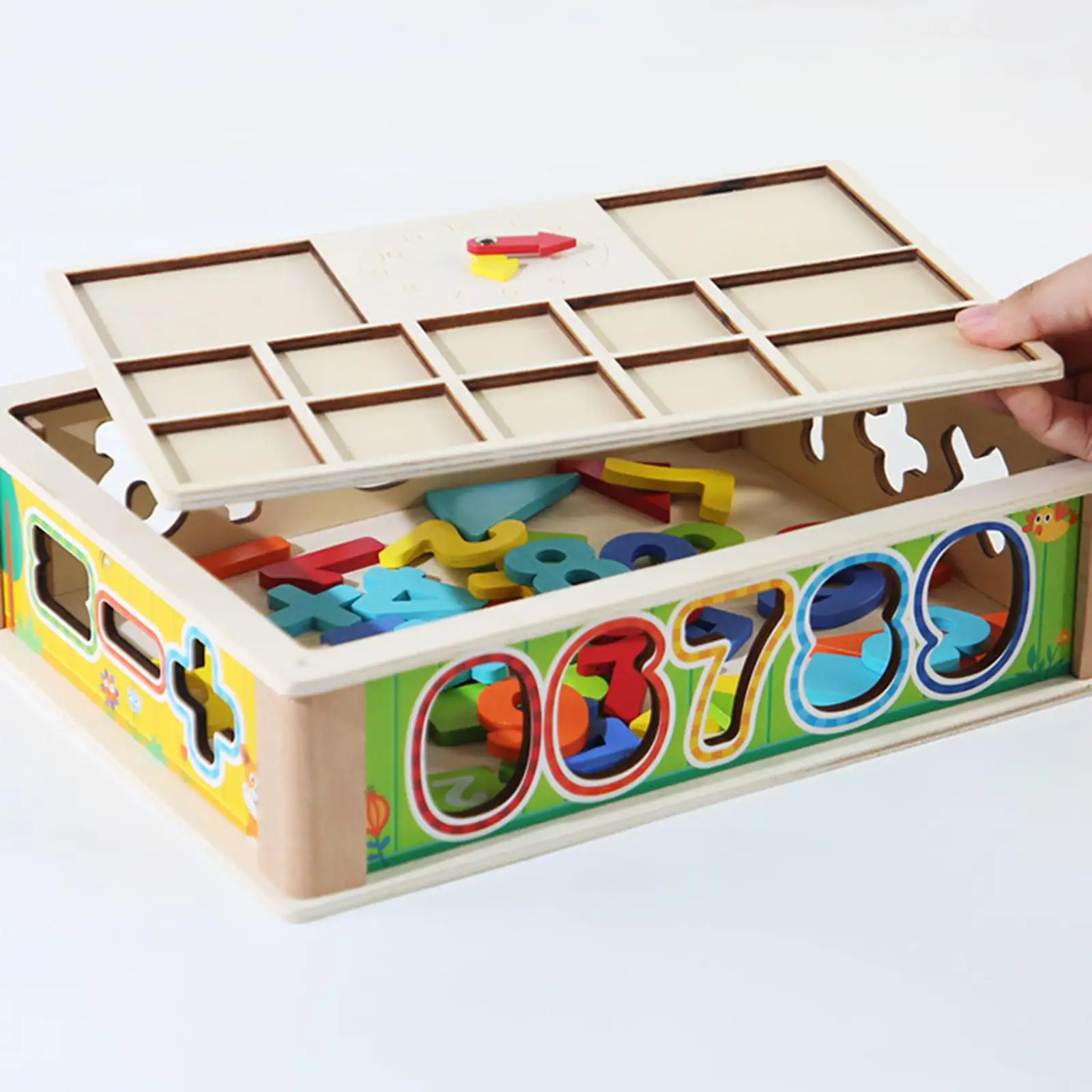 Counting Learn Boxes Set Addition Early Development Wooden Toys Maths Games
