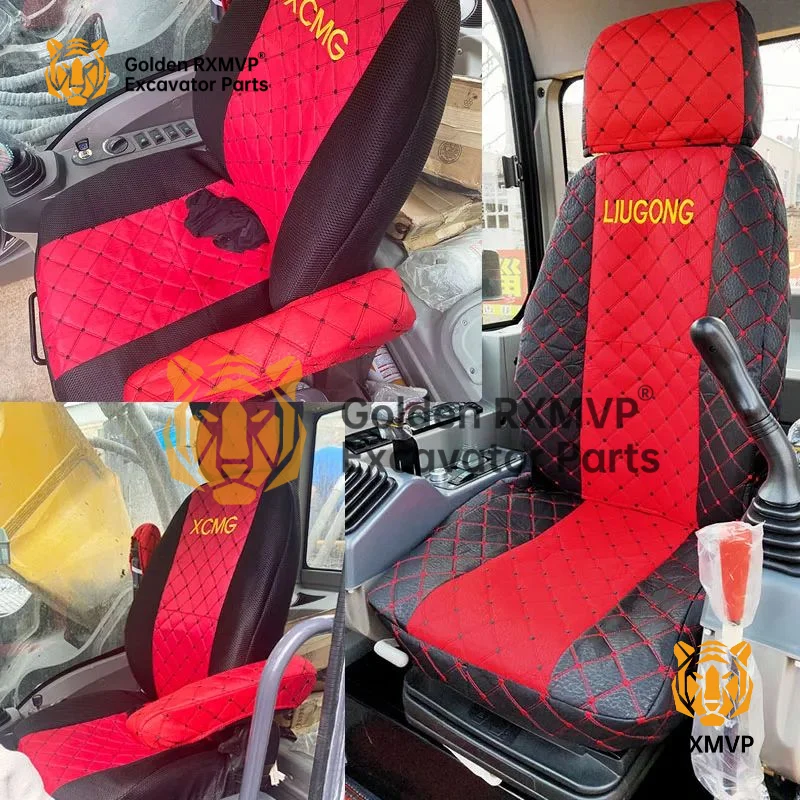 For Sany Hyundai Carter Kobelco Doosan Daewoo SDLG XCMG Sumitomo Vol-vo Kubota Komatsu Seat Cover Seat Cover Cushion excavator