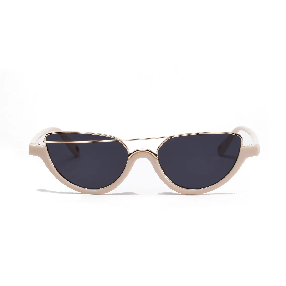 Fashion Cat Eye Sunglasses Women Vintage Small Half Frame Sunglasses Female Eyewear Classic Shades Anti-glare UV400