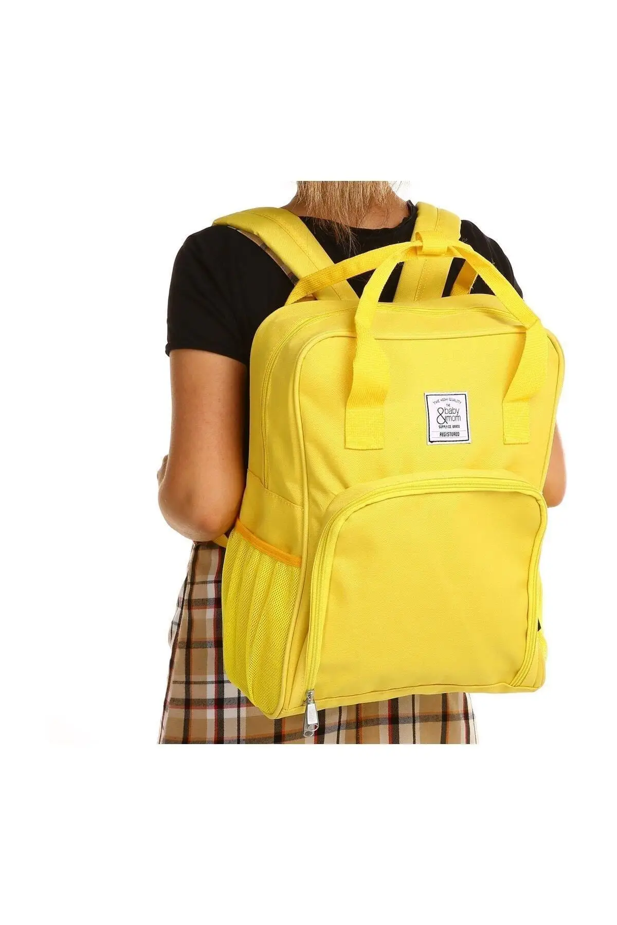 Mother Baby Yellow Care Rainbow Backpack