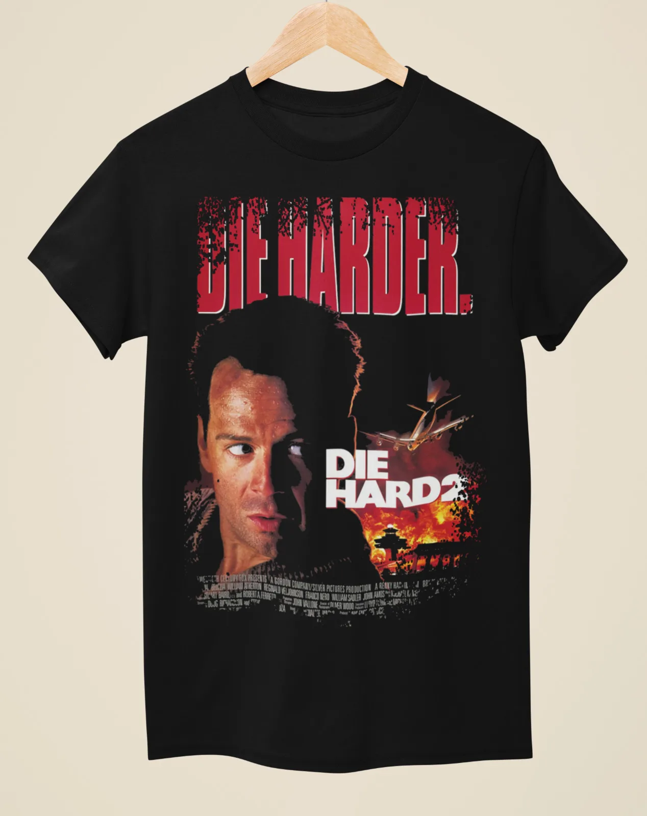 

Черная футболка унисекс в стиле фильма Die Hard 2