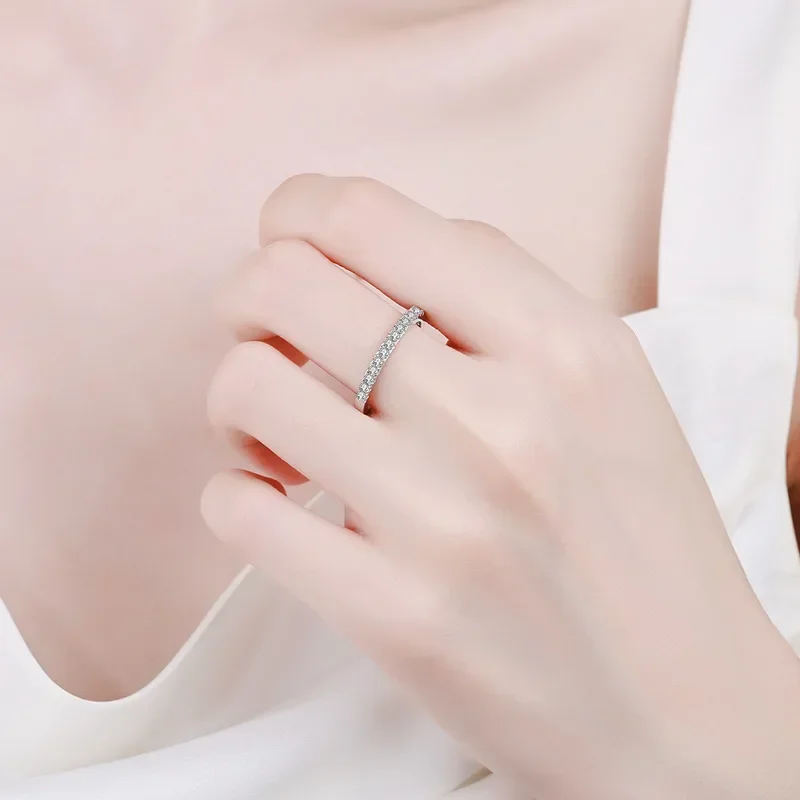 여성용 럭셔리 PT950 플래티넘 라운드 모이사나이트 링, 우수한 컷, 칵테일 쥬얼리, 하이 퀄리티 액세서리