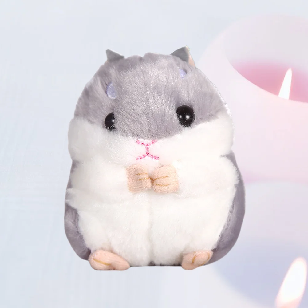봉제 햄스터 열쇠 고리 배낭 장식품, 작은 봉제 열쇠 고리 장식, 테마 파티, 유치원 선물, 사탕, 1pc