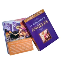 Spanish Version Daily Guidance From Your Angels Oracle 44 Cards Deck 10.4*7.4cm  Fate Divination Tarot Board Playing Game 1